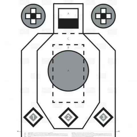 Helikon Tex Range Equipment^Rxqt - Rifle Excercise/Qualification Target® - Paper - 100 Pcs